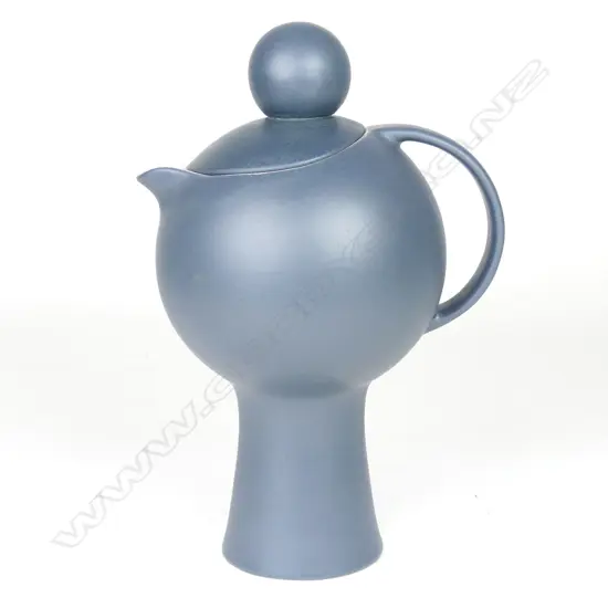 A Crown Lynn ball handled coffee pot designed by Dorothy Thorpe