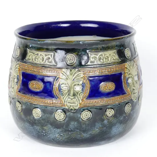 A Royal Doulton stoneware 'Kia-Ora' Maori Art jardiniere