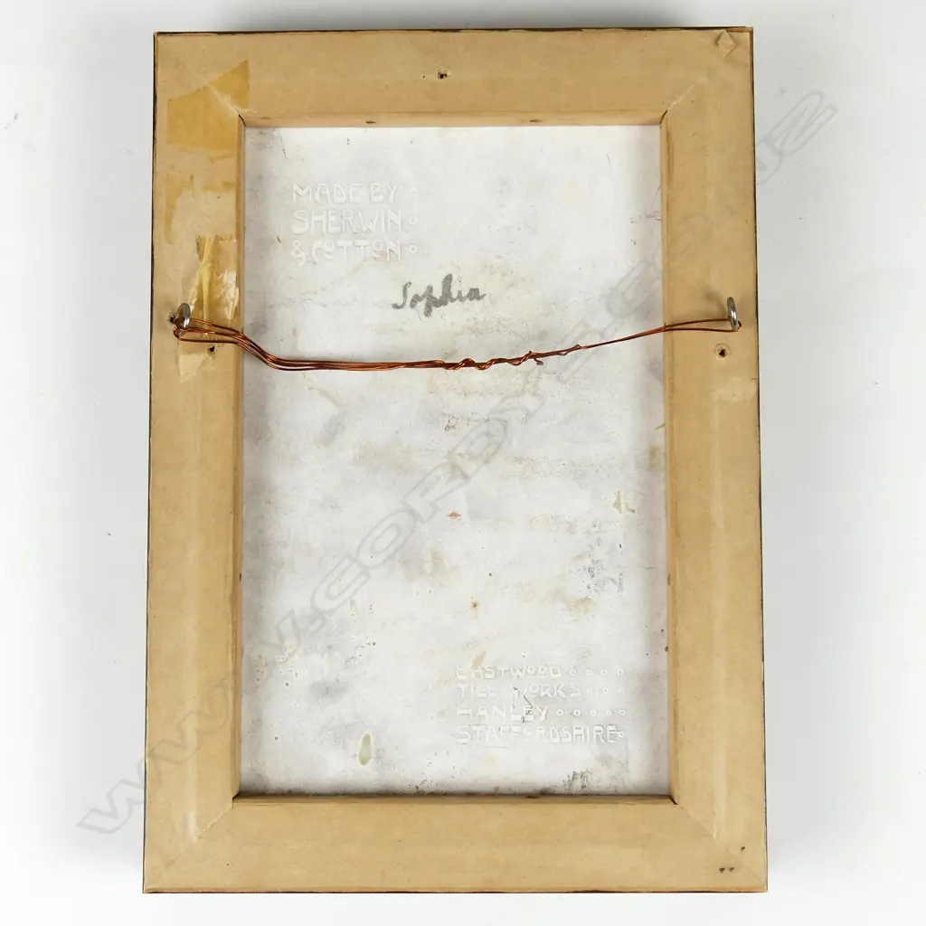 A c.1900 Sherwin & Cotton Maori portrait tile of famous guide Image 1++