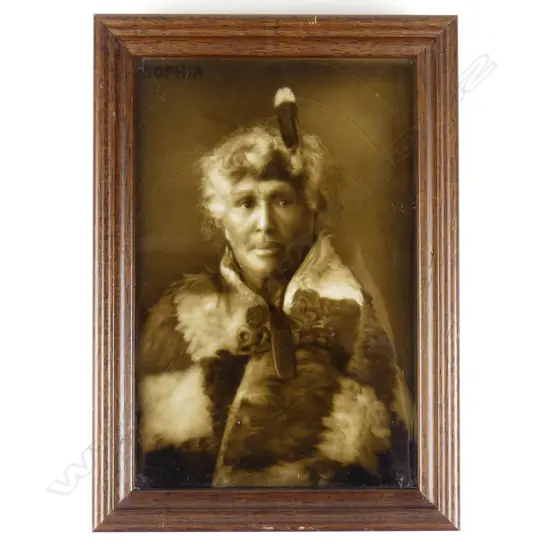 A c.1900 Sherwin & Cotton Maori portrait tile of famous guide