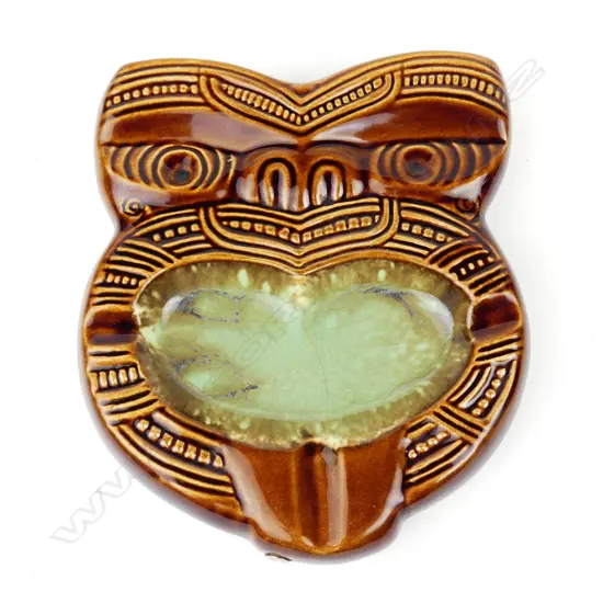 A Crown Lynn Wharetana Hei Tiki ashtray