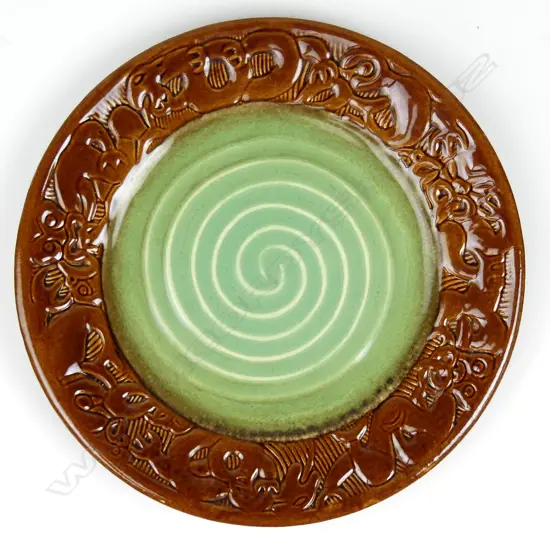 A Crown Lynn Wharetana Maori Art Pottery wall 'plaque'