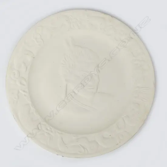 A Crown Lynn Wharetana ware wall plate 'Maori Chief'