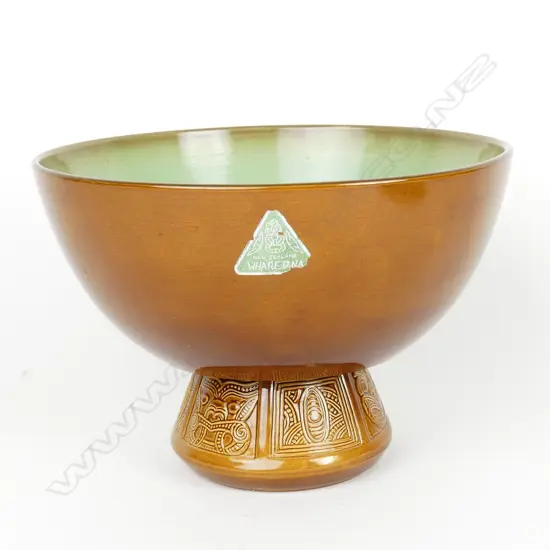 A Crown Lynn Wharetana pedestal bowl