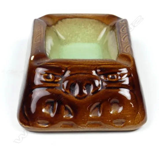 A Crown Lynn Wharetana 'Maori Art Pottery' 'Hei Tiki' ashtray