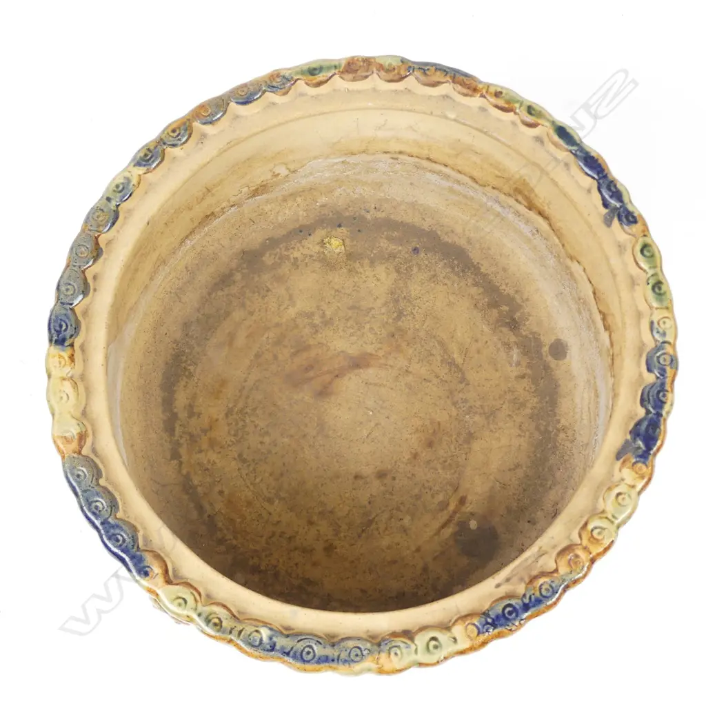 A majolica glazed planter base attributed to Peter Hutson & Co. Image 1++