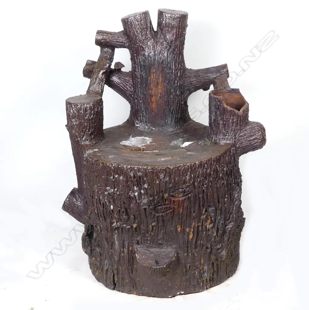 A colonial pottery 'tree stump' garden seat Image 1++