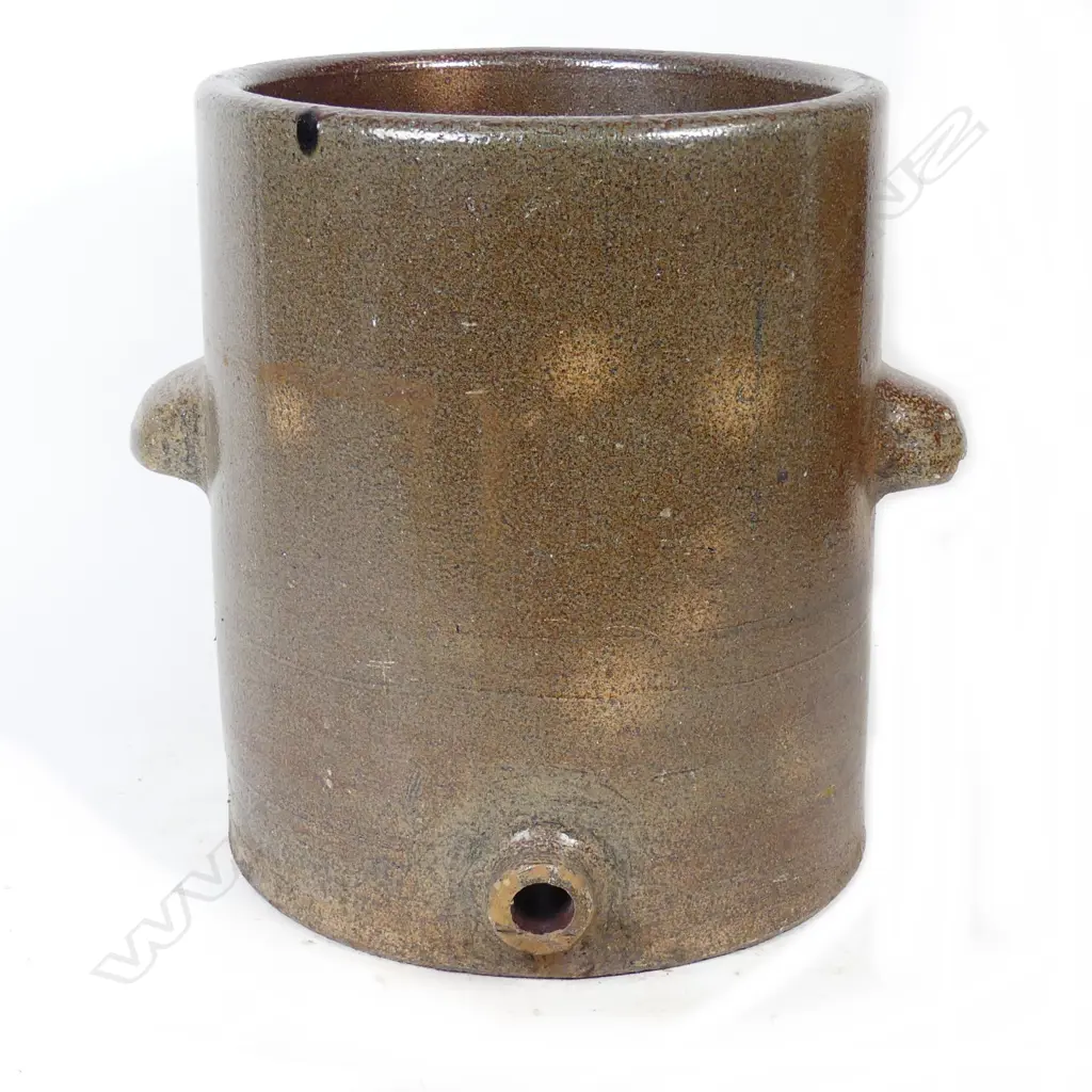 A large colonial salt glaze butcher's brining pot Image 1++