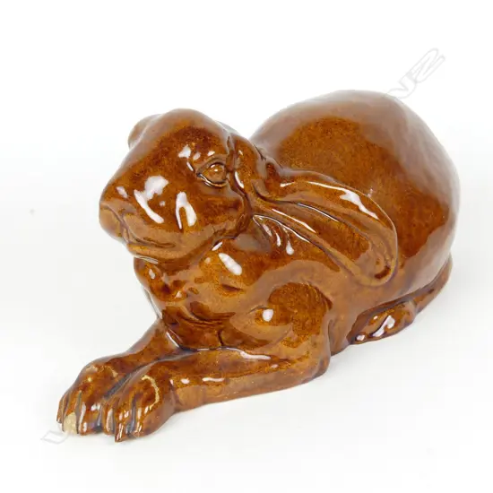 A rare Luke Adams (Sydenham Pottery) hare doorstop