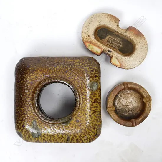 A salt glazed urn foot