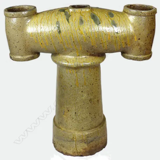 A salt glaze chimney pot