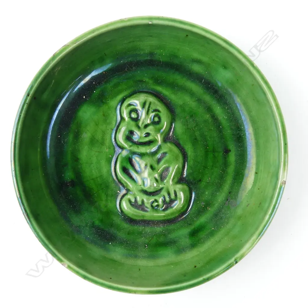 A Mavis Jack small tiki decorated dish Image 1++
