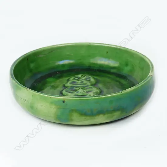 A Mavis Jack small tiki decorated dish