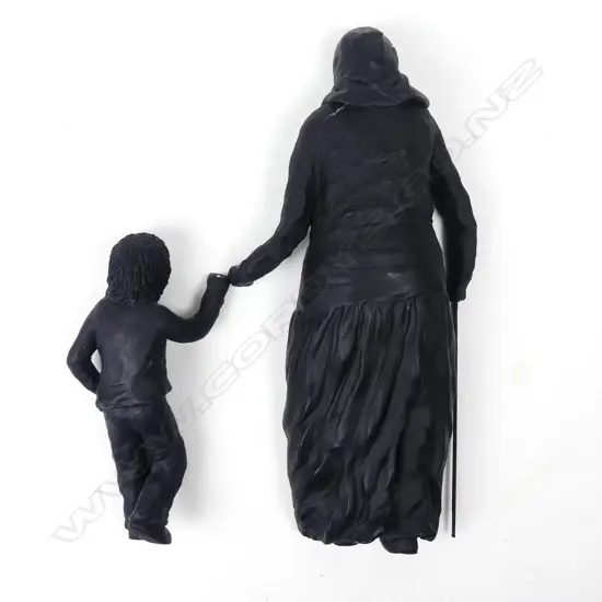 A Robin Ranga ceramic wall sculpture 'Dame Whina Cooper and her granddaughter Irenee'