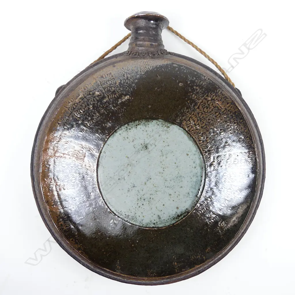 A Peter Stichbury large circular wall flask Image 1++