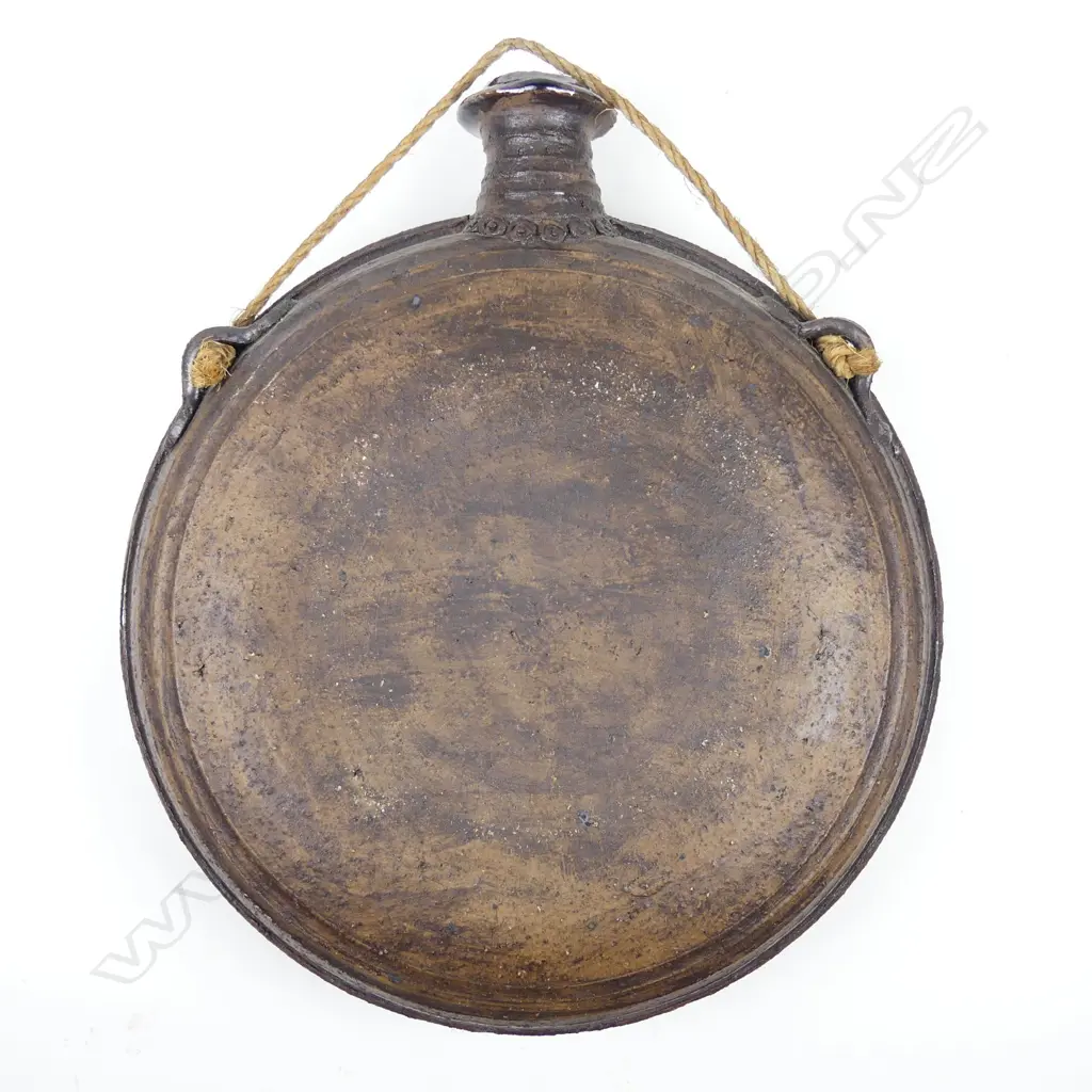 A Peter Stichbury large circular wall flask Image 1++