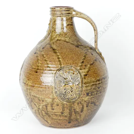 A Graeme Storm salt glazed stoneware bellarmine