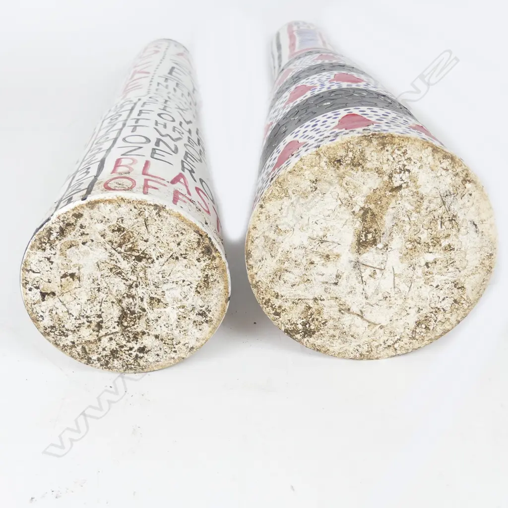 Two Stewart Fulljames (Rewa Gallery) earthenware ‘rockets’ Image 1++