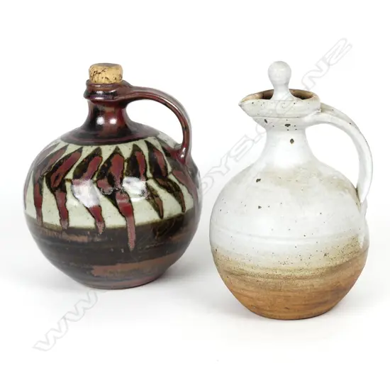 Two N.Z. studio pottery jugs