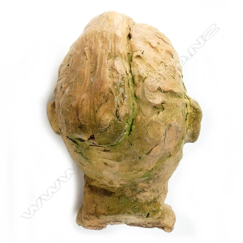 A vintage studio art sculpted terracotta head Image 1++