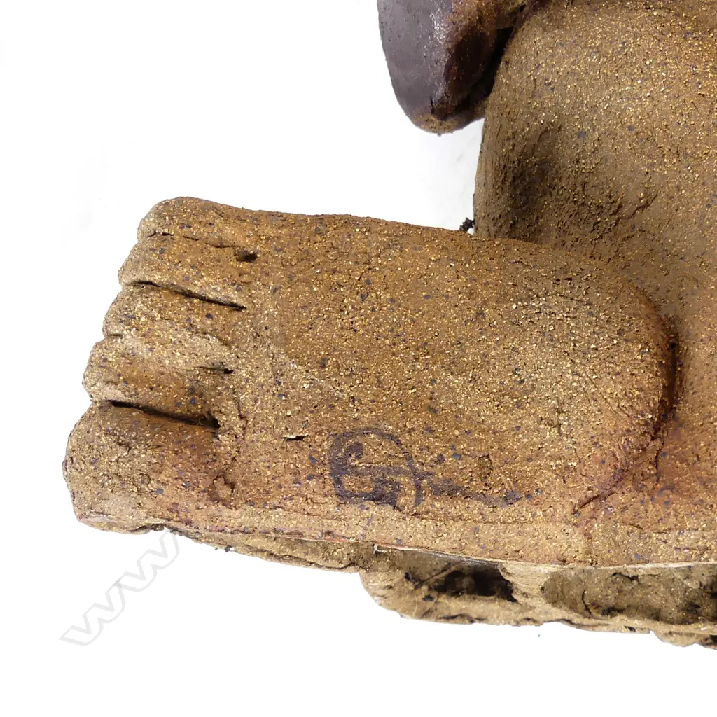 A terracotta sculpted mother and child Image 1++