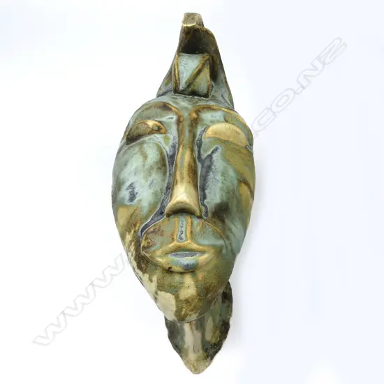 A pottery bust of a woman