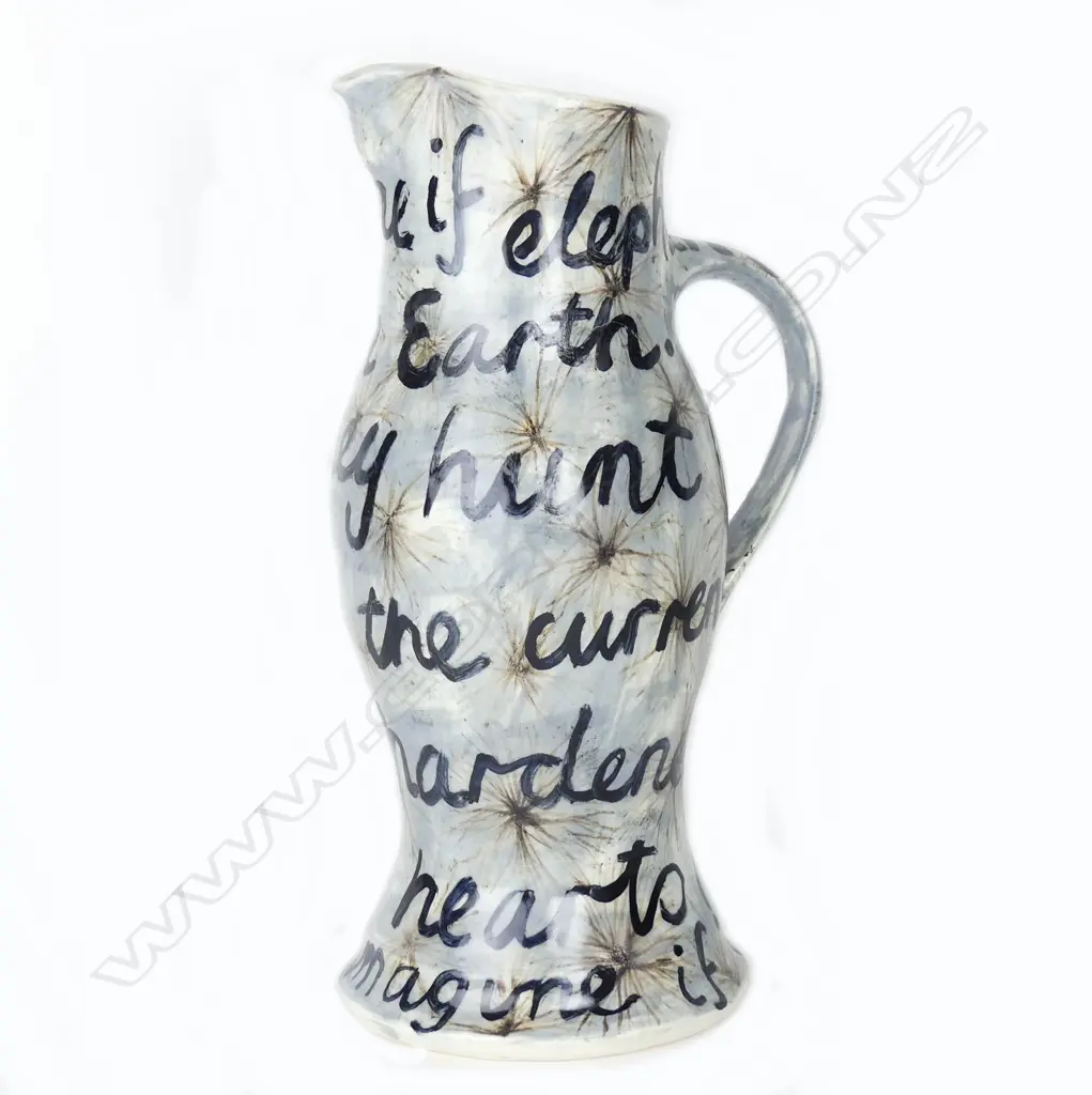 A Christine Thacker studio pottery tall baluster jug Image 1++
