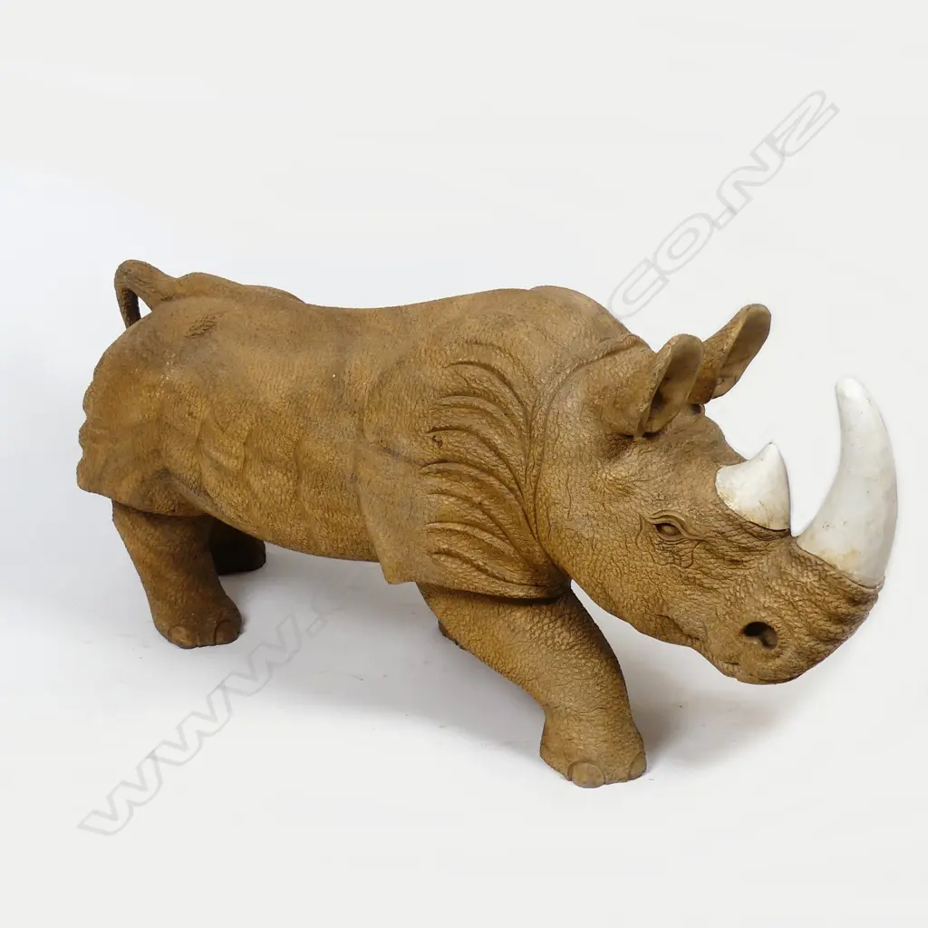 A large-scale floor standing ceramic rhinoceros Image 1++