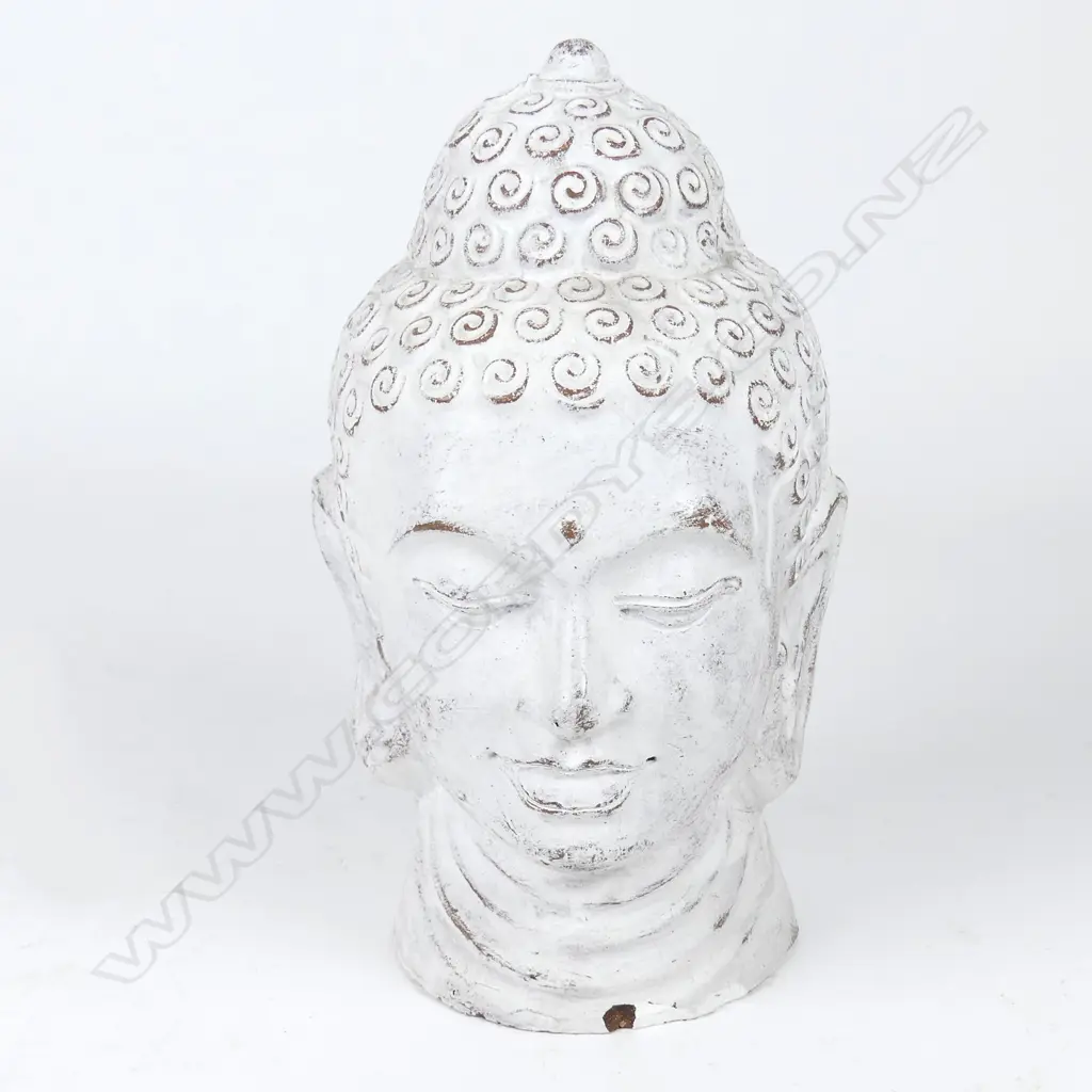 A cast earthenware buddha head Image 1++
