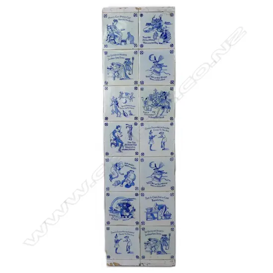 Fourteen nursery rhyme tiles