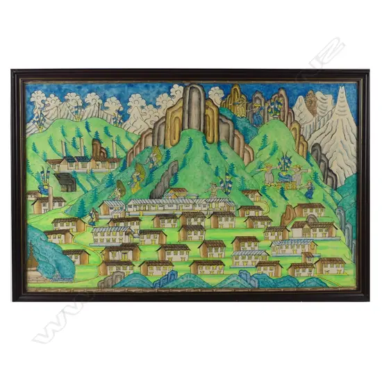 A large Tibetan Buddhist thangka