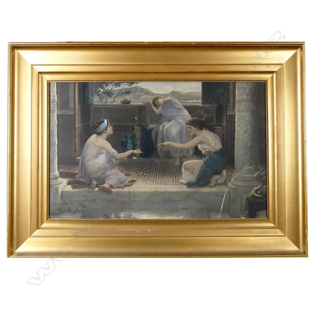 A chromolithograph after Sir Edward Poynter’s 'Knuckle bones' Image 1++