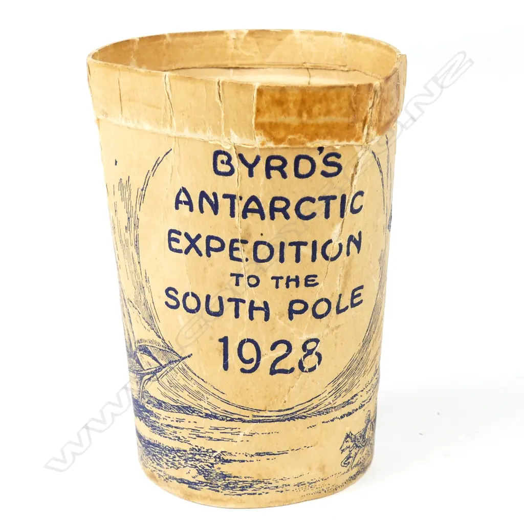 A commemorative paper cup from Byrd's Antarctic Expedition to the South Pole 1928 Image 1++