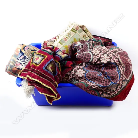 A collection of miscellaneous international textiles