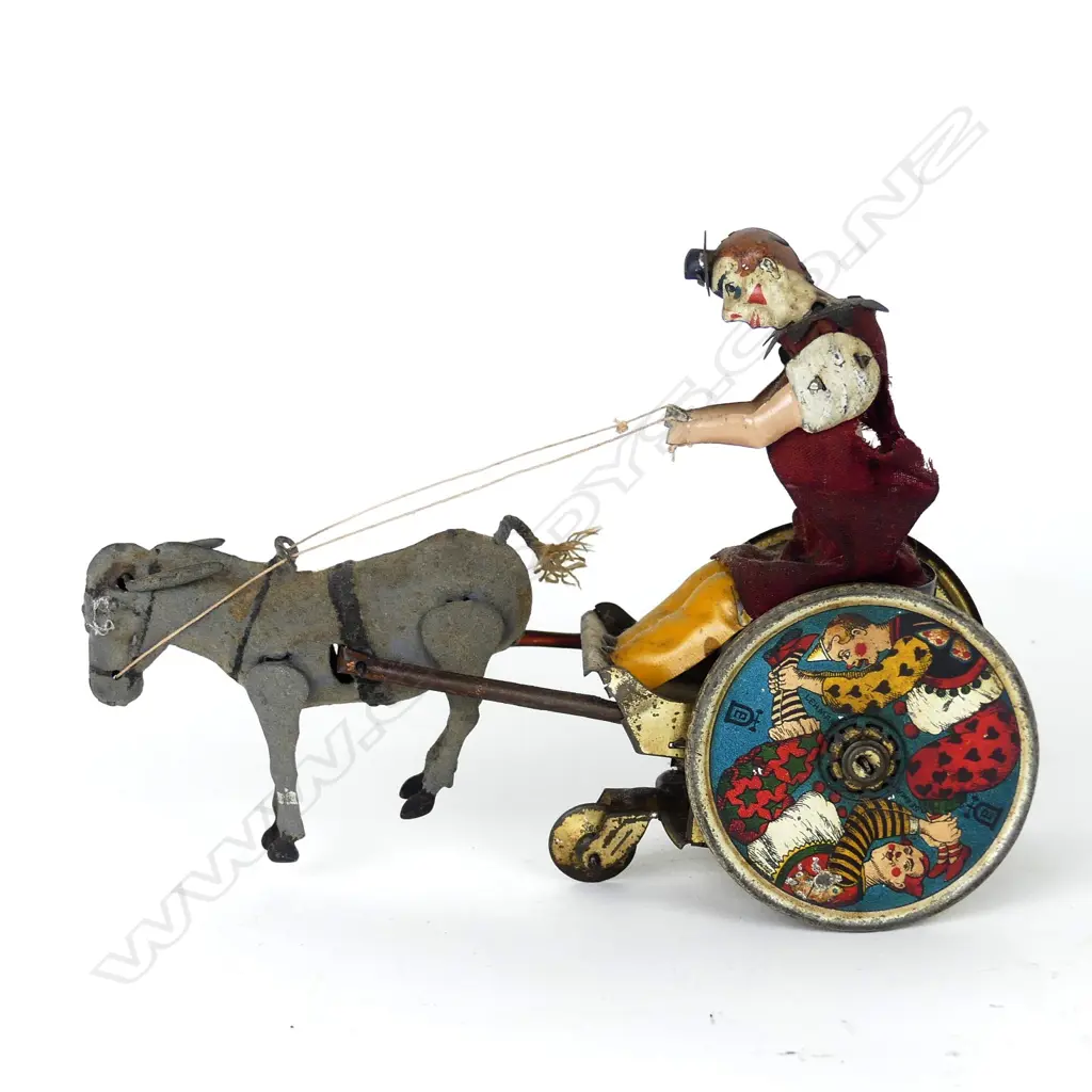 An early 20thC German Lehmann tin plate 'Stubborn Donkey' tin plate toy Image 1++