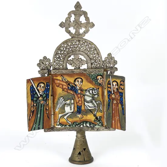 A reproduction Orthodox Christian icon staff head
