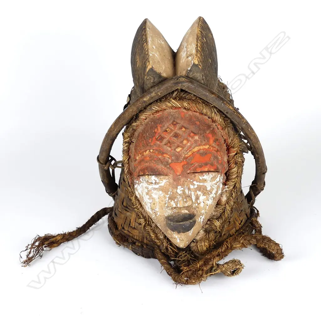A Punu tribal mukudj stilt dancer's mask Image 1++