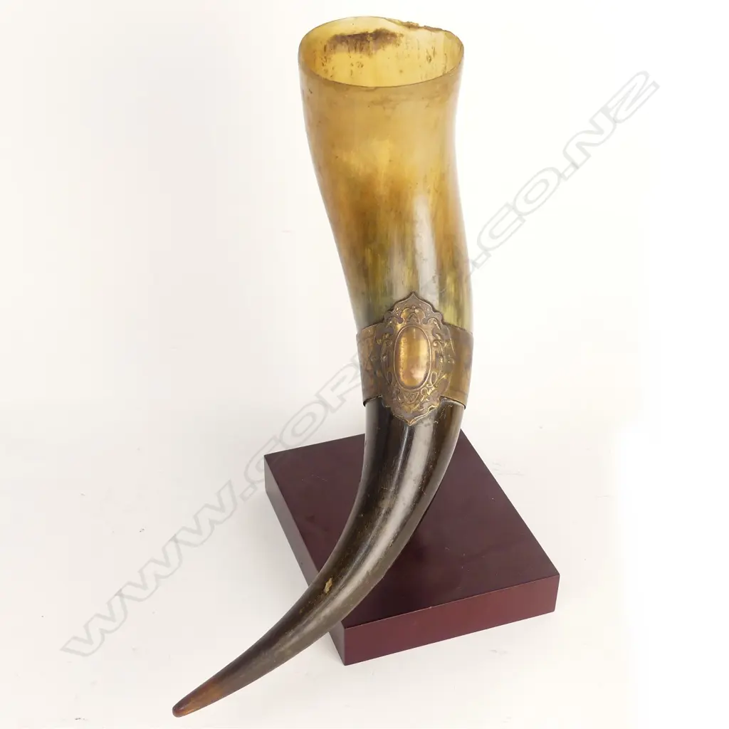 An antique ornamental drinking horn Image 1++