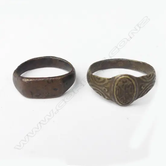 Two Ancient World bronze rings
