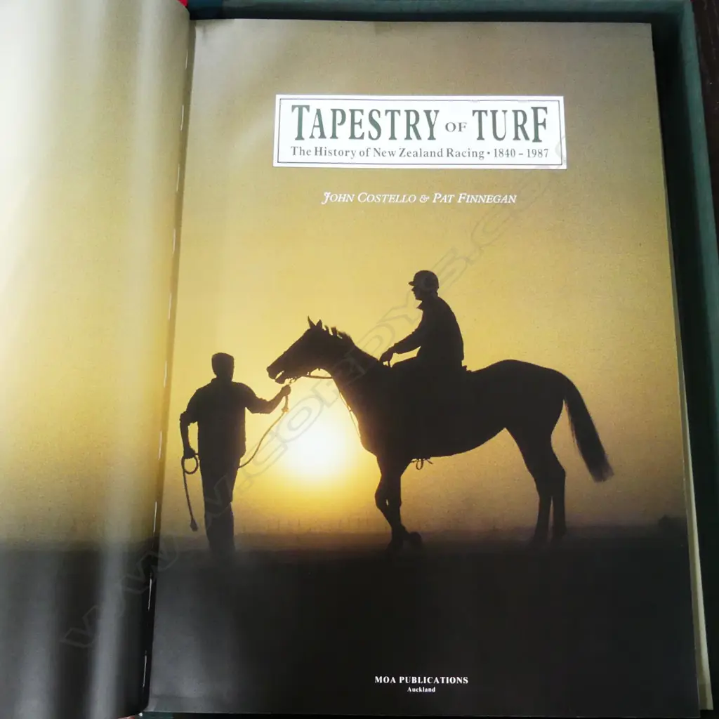 The book 'Tapestry of Turf A History of New Zealand Racing' Image 1++