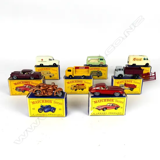 Eight boxed Lesney 'Matchbox' Series model vehicles
