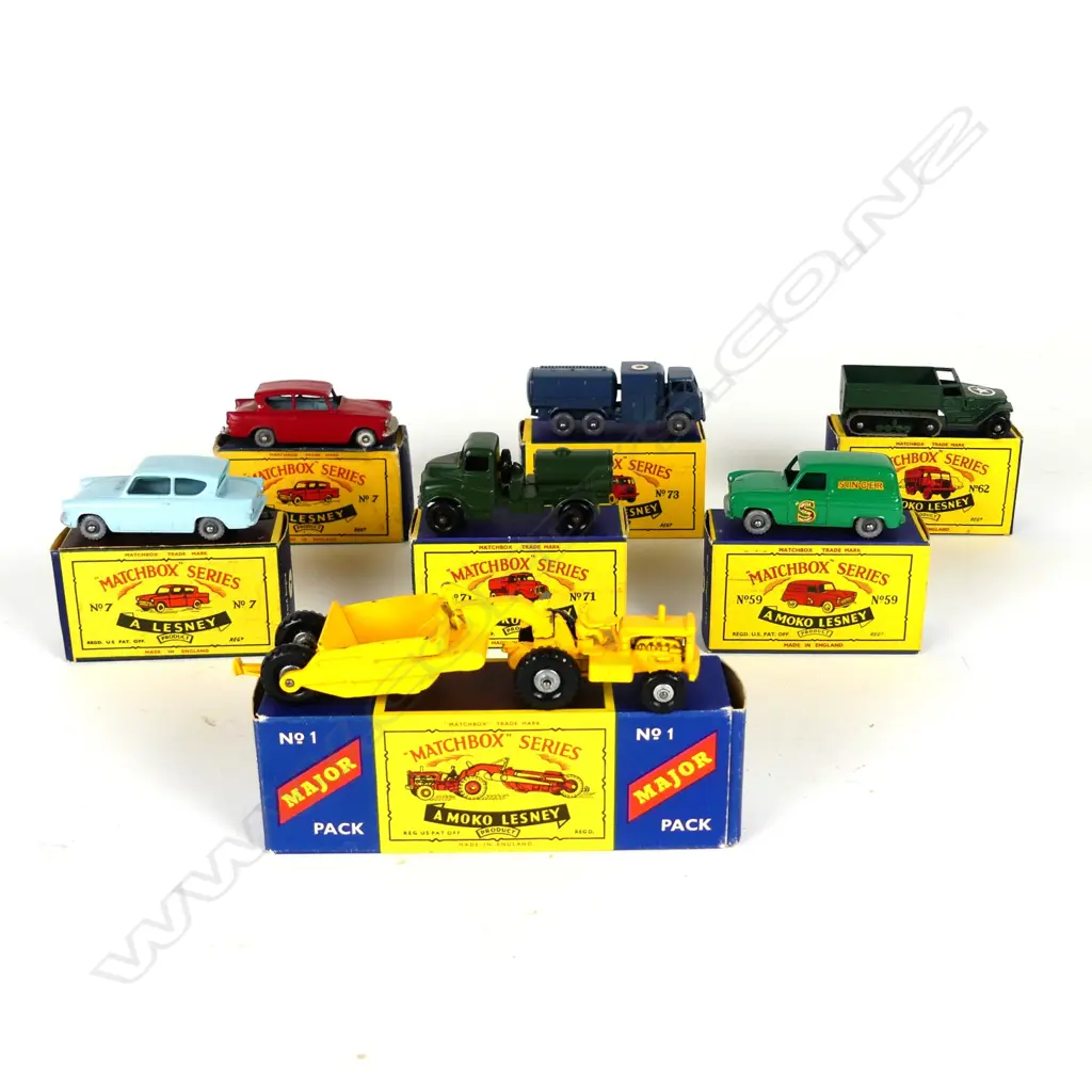 Seven boxed A Moko Lesney 'Matchbox' Series model vehicles Image 1++