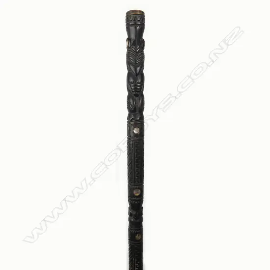 An early/mid-20thC Maori carved tokotoko/walking stick
