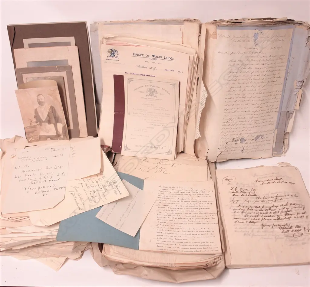 A selection of mainly 19thC documents pertaining to the 'Prince of Wales (Masonic) Lodge' Image 1++