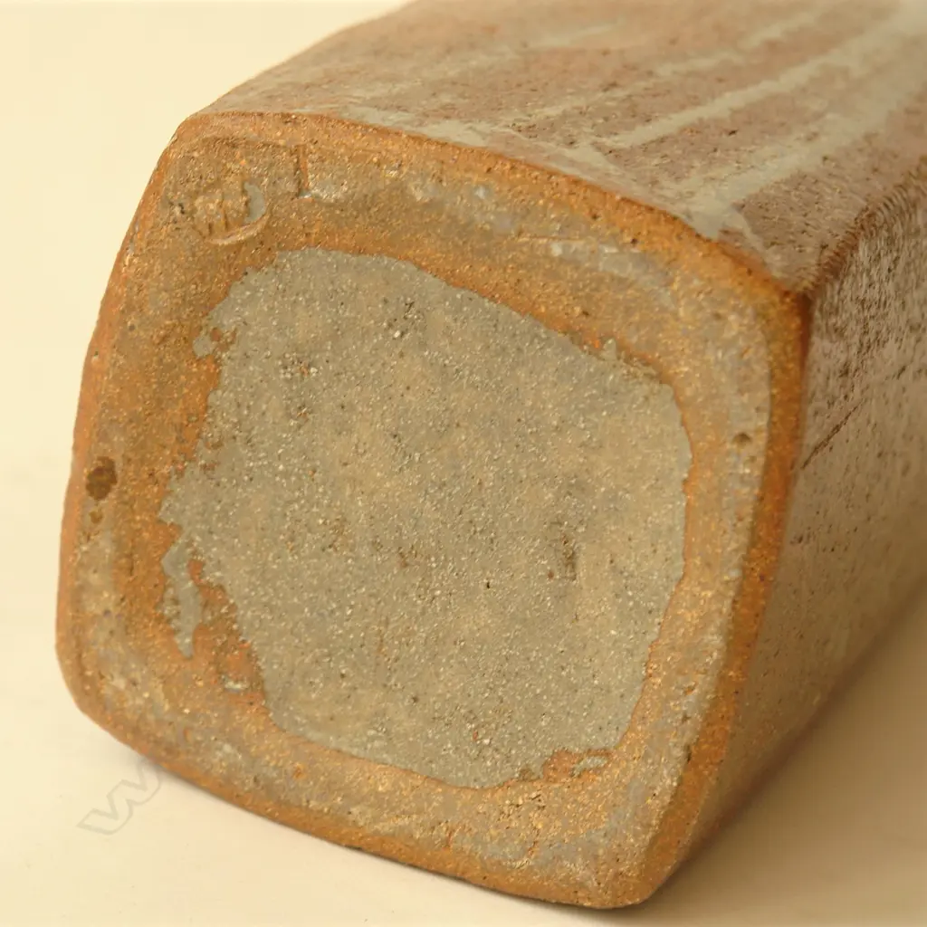 William Marshall (St.Ives) studio pottery tall square bottle Image 1++