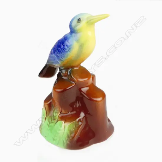 A Crown Lynn Kingfisher bird ornament