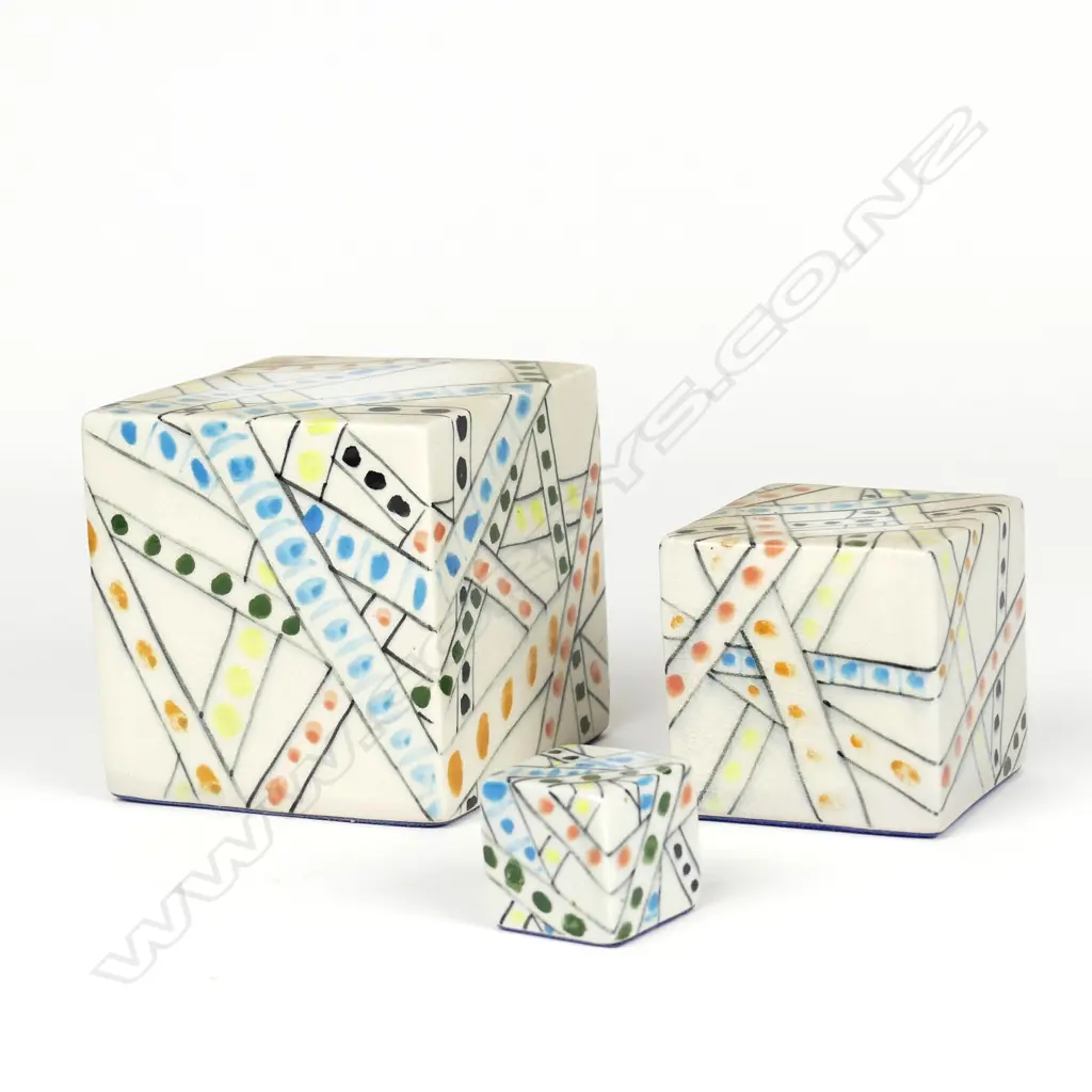 Three graduated Jeannie van der Putten cubes Image 1++