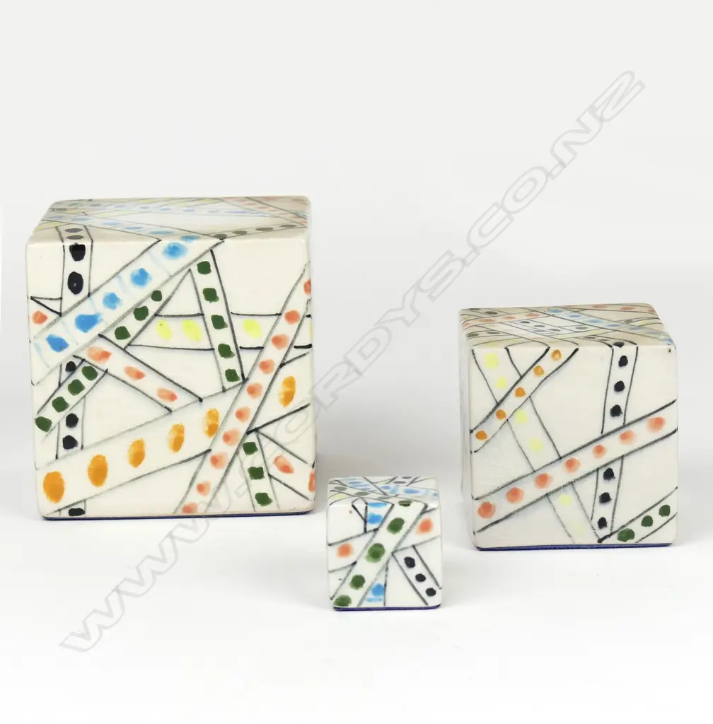 Three graduated Jeannie van der Putten cubes Image 1++