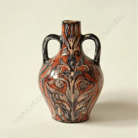 A rare Della Robbia (1894-1906) British art pottery vase