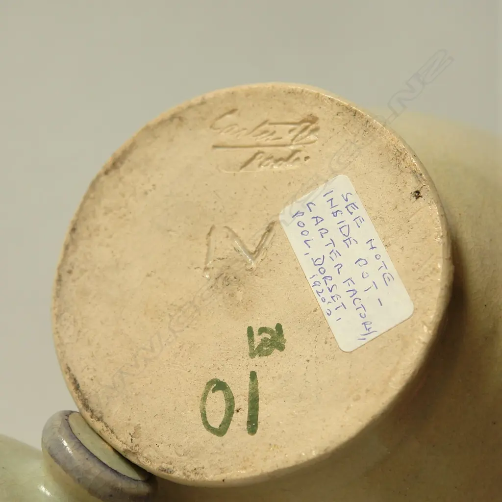 A rare Carter & Co. (Early Poole Pottery) tall lidded potpourri jar Image 1++